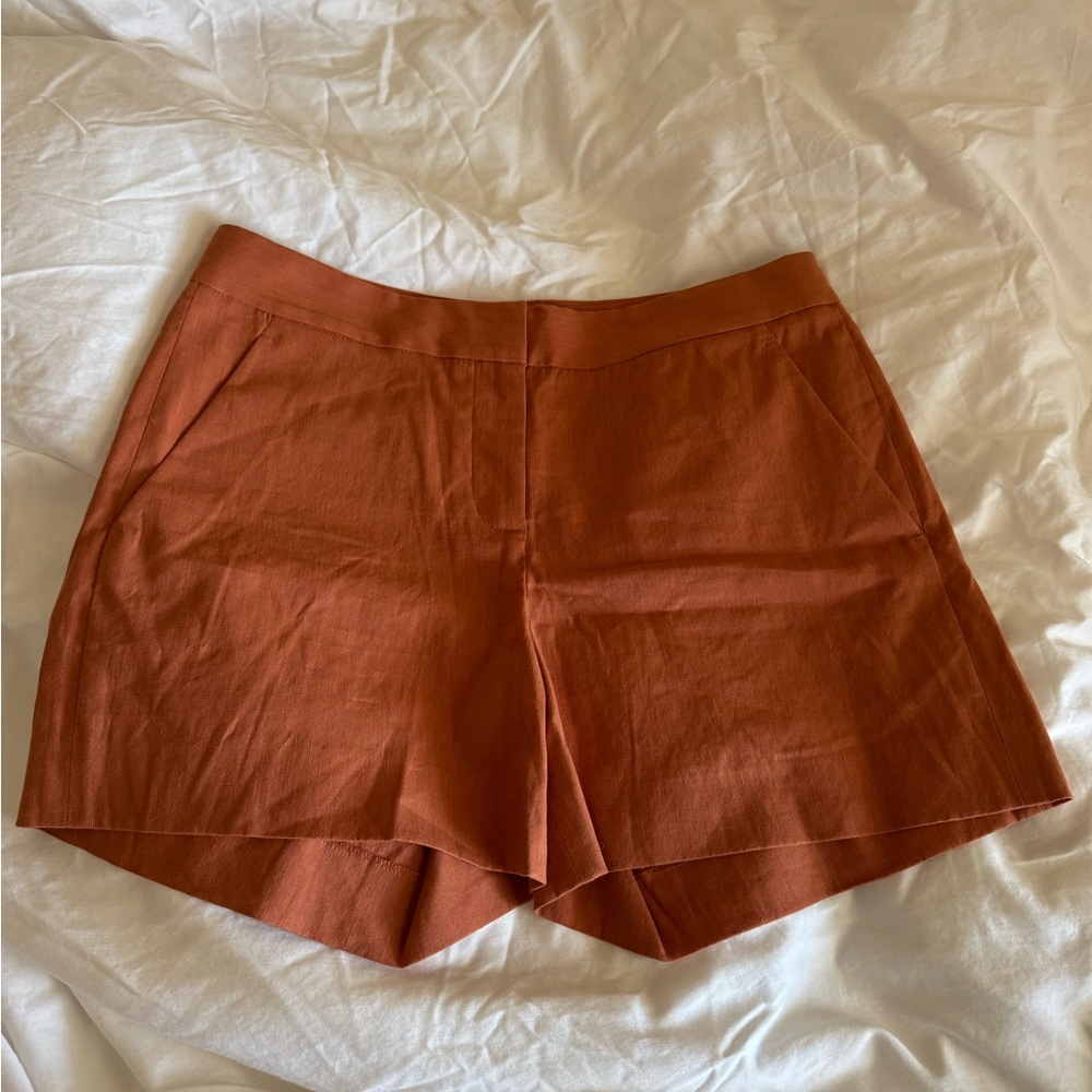 Theory High Waist Terracotta Shorts